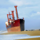 Illustration for article titled This Stranded Ship Is So Perfectly Straight It Seems to Be Sailing On Sand